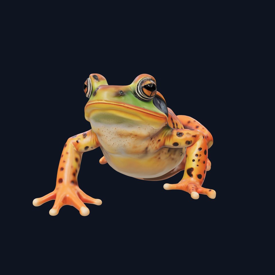 Colorful Frog Model Pack for Realistic Rendering